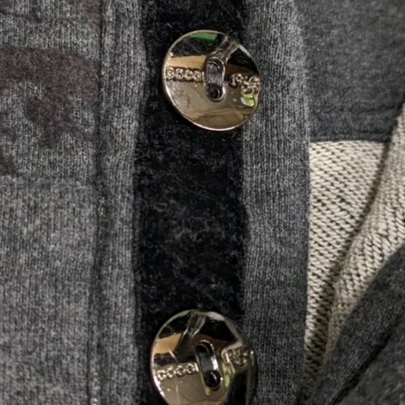 COOGI Henley Pullover Sweater Long Sleeve XXL 2XL 90s Y2K Military - Picture 9 of 10